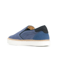 blaue Slip-On Sneakers aus Wildleder von Hogan