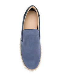 blaue Slip-On Sneakers aus Wildleder von Hogan