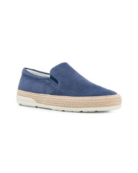 blaue Slip-On Sneakers aus Wildleder von Hogan