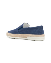 blaue Slip-On Sneakers aus Wildleder von Hogan