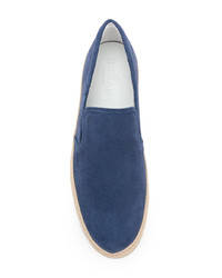 blaue Slip-On Sneakers aus Wildleder von Hogan