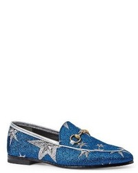 blaue Slipper mit Sternenmuster