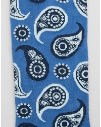 blaue Socken mit Paisley-Muster von Happy Socks
