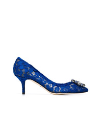 blaue Spitze Pumps von Dolce & Gabbana