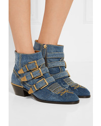 blaue Stiefeletten von Chloé