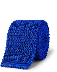 blaue Strick Krawatte von Richard James