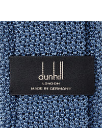 blaue Strick Seidekrawatte von Dunhill