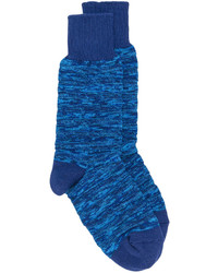 blaue Strick Socken von Issey Miyake