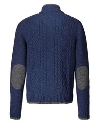 blaue Strick Strickjacke von REITMAYER