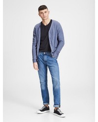 blaue Strickjacke von Jack & Jones