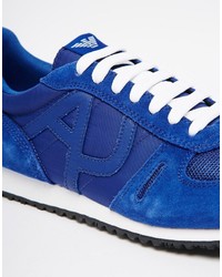 blaue Turnschuhe von Armani Jeans