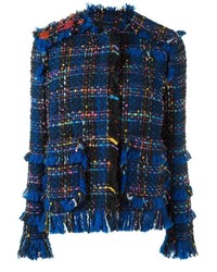 blaue Tweed-Jacke von MSGM