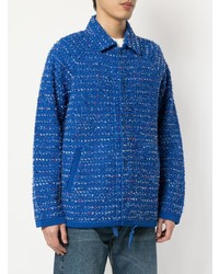 blaue Tweed Shirtjacke von Coohem