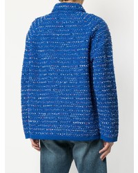 blaue Tweed Shirtjacke von Coohem