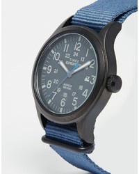 blaue Uhr von Timex