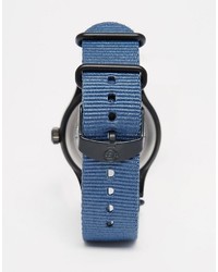 blaue Uhr von Timex