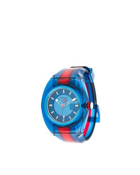 blaue Uhr von Gucci