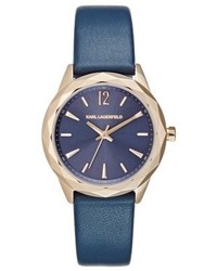 blaue Uhr von Karl Lagerfeld