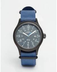 blaue Uhr von Timex