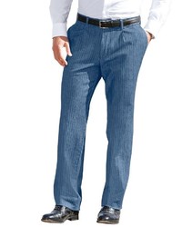 blaue vertikal gestreifte Jeans von Classic