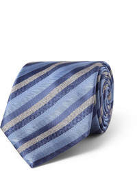 blaue vertikal gestreifte Krawatte von Brioni