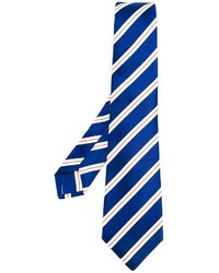 blaue vertikal gestreifte Krawatte von Kiton