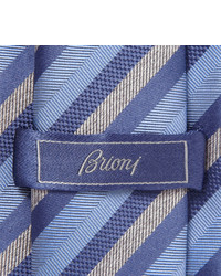 blaue vertikal gestreifte Krawatte von Brioni