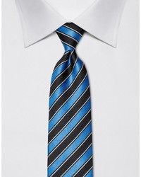 blaue vertikal gestreifte Krawatte von Vincenzo Boretti