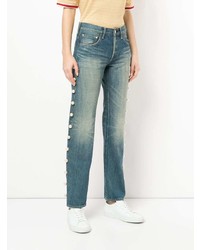 blaue verzierte Boyfriend Jeans von Tu Es Mon Trésor