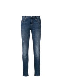 blaue verzierte enge Jeans von Liu Jo