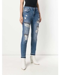 blaue verzierte Jeans von Liu Jo