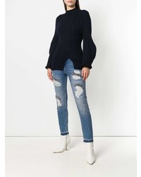 blaue verzierte Jeans von Liu Jo