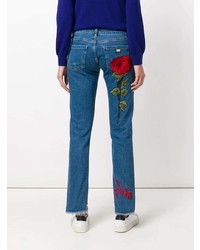 blaue verzierte Jeans von Philipp Plein