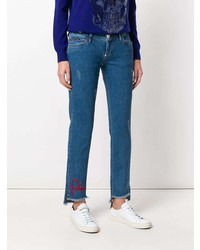 blaue verzierte Jeans von Philipp Plein