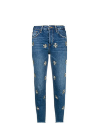blaue verzierte Jeans von Liu Jo