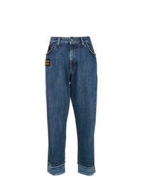 blaue verzierte Jeans von Miu Miu
