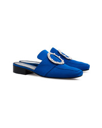 blaue verzierte Slipper von Dorateymur