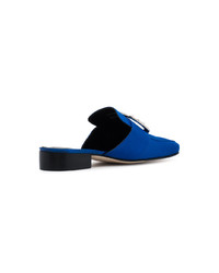 blaue verzierte Slipper von Dorateymur