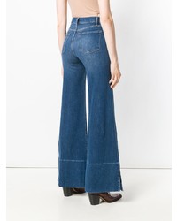 blaue weite Hose aus Jeans von Frame Denim