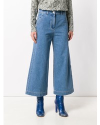 blaue weite Hose aus Jeans von Christian Wijnants