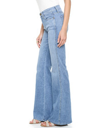 blaue weite Hose aus Jeans von Current/Elliott