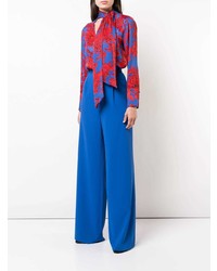 blaue weite Hose von Alice + Olivia