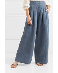 blaue weite Hose von Ulla Johnson