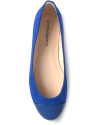 blaue Wildleder Ballerinas von Anna Baiguera