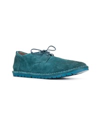 blaue Wildleder Derby Schuhe von Marsèll
