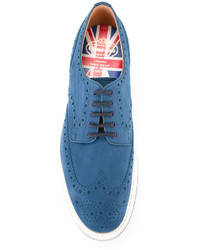 blaue Wildleder Derby Schuhe von Church's
