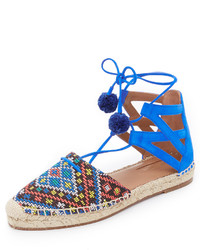 blaue Wildleder Espadrilles von Aquazzura