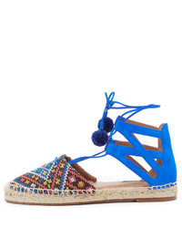 blaue Wildleder Espadrilles von Aquazzura