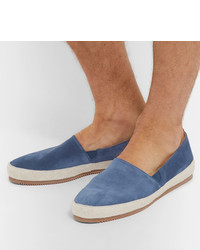 blaue Wildleder Espadrilles von Mulo