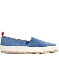 blaue Wildleder Espadrilles von Mulo